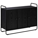 Sideboard Black Oak 102 x 35 x 75 cm Engineered Wood