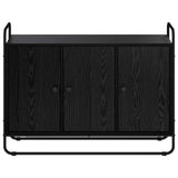 Sideboard Black Oak 102 x 35 x 75 cm Engineered Wood