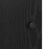 Sideboard Black Oak 68 x 35 x 75 cm Engineered Wood