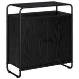 Sideboard Black Oak 68 x 35 x 75 cm Engineered Wood
