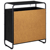 Sideboard Black Oak 68 x 35 x 75 cm Engineered Wood - 45-Degree Angle