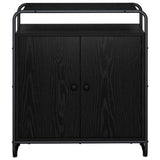 Sideboard Black Oak 68 x 35 x 75 cm Engineered Wood