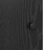 Sideboard Black Oak 102 x 35 x 75 cm Engineered Wood