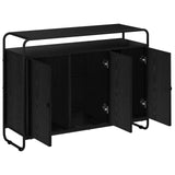 Sideboard Black Oak 102 x 35 x 75 cm Engineered Wood
