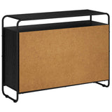 Sideboard Black Oak 102 x 35 x 75 cm Engineered Wood - 45-Degree Angle