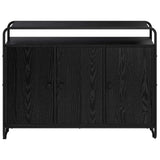 Sideboard Black Oak 102 x 35 x 75 cm Engineered Wood - Side View