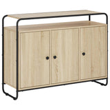 Sideboard Sonoma Oak 102 x 35 x 75 cm Engineered Wood - Front View