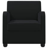 Armchair Black Velvet - Side View