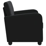 Armchair Black Velvet - Top-Down View