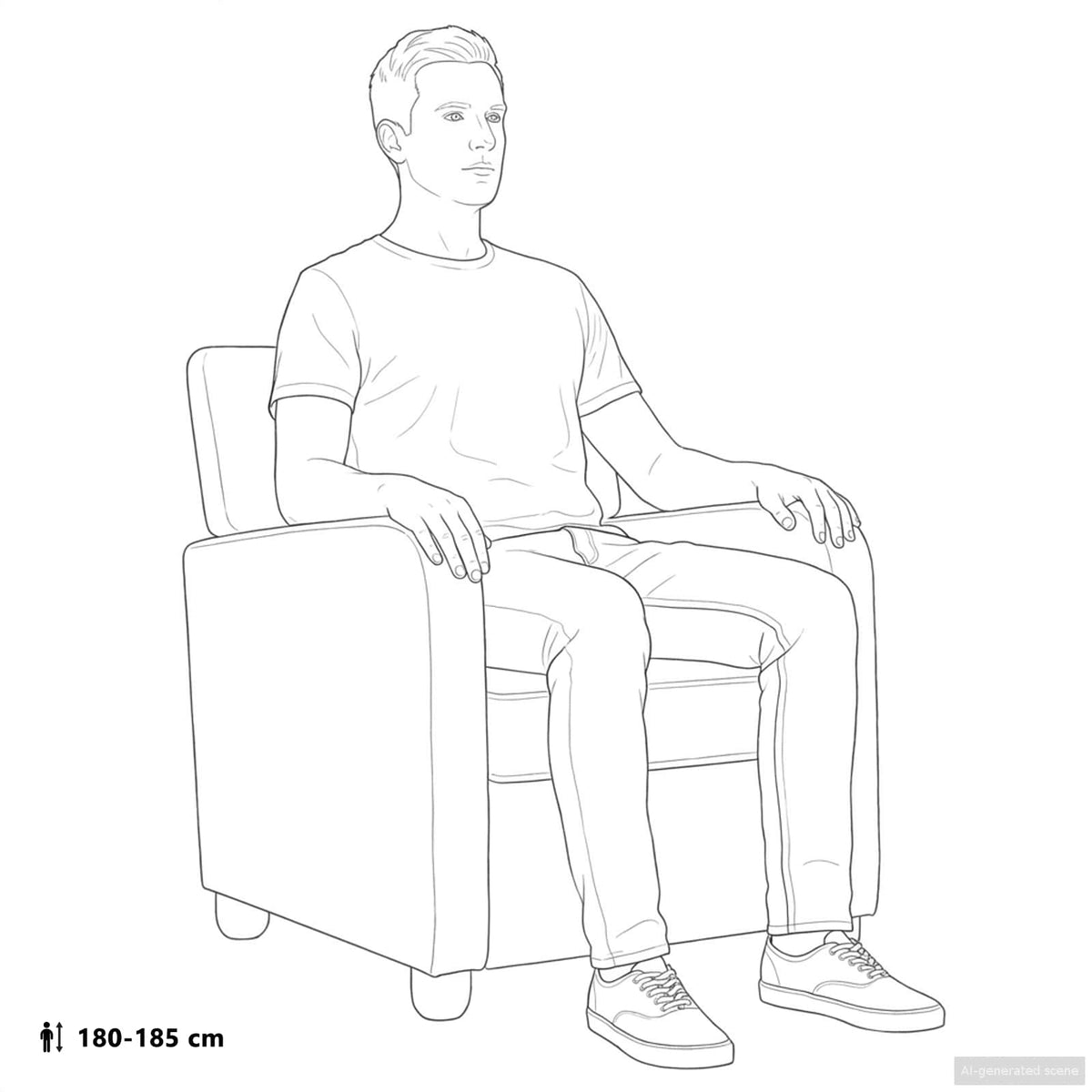 Armchair Black Velvet