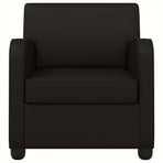 Armchair Black Faux Leather