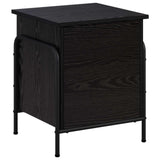 Storage Box Black Oak 80 x 40 x 49.5 cm Engineered Wood