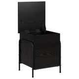 Storage Box Black Oak 80 x 40 x 49.5 cm Engineered Wood