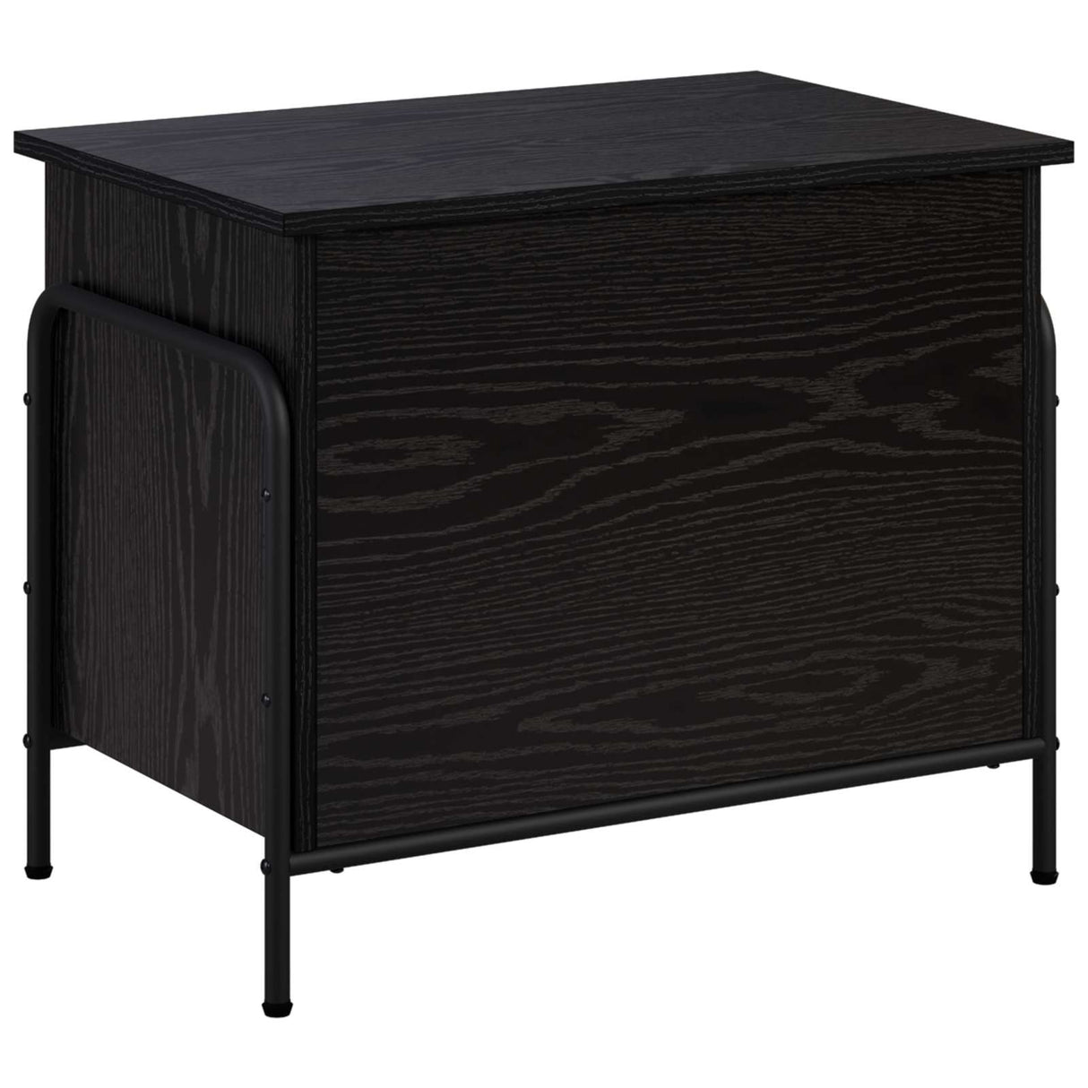 Storage Box Black Oak 80 x 40 x 49.5 cm Engineered Wood
