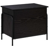 Storage Box Black Oak 80 x 40 x 49.5 cm Engineered Wood