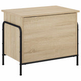 Storage Box Sonoma Oak 80 x 40 x 49.5 cm Engineered Wood - Rear View