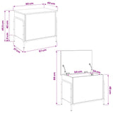 Storage Box Sonoma Oak 80 x 40 x 49.5 cm Engineered Wood