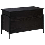 Storage Box Black Oak 80 x 40 x 49.5 cm Engineered Wood
