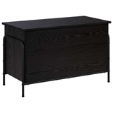 Storage Box Black Oak 80 x 40 x 49.5 cm Engineered Wood
