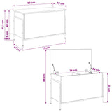 Storage Box Sonoma Oak 80 x 40 x 49.5 cm Engineered Wood