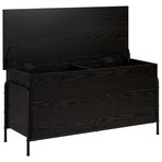 Storage Box Black Oak 80 x 40 x 49.5 cm Engineered Wood
