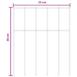 Garden Fence Panel 24 pcs Galvanised Steel Silver - Low Angle