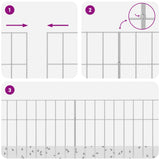 Garden Fence Panel 12 pcs Galvanised Steel Silver - Close-Up Angle