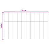 Garden Fence Panel 12 pcs Galvanised Steel Silver