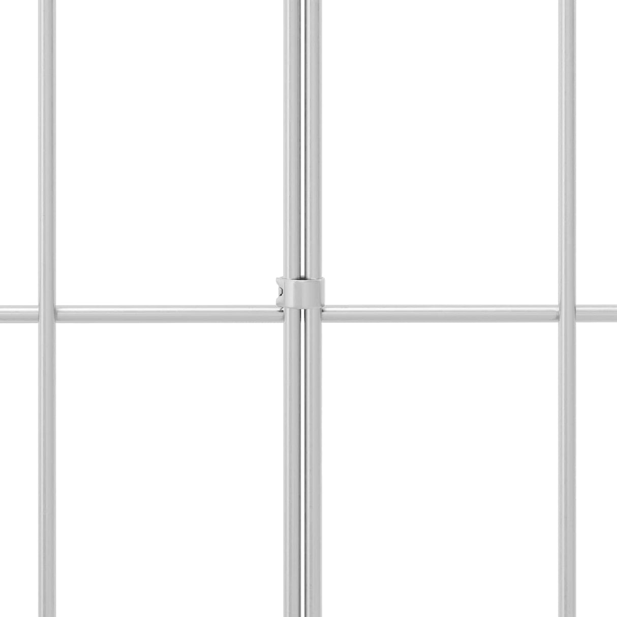 Garden Fence Panel 24 pcs Galvanised Steel Silver