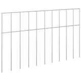 Garden Fence Panel 24 pcs Galvanised Steel Silver