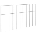 Garden Fence Panel 24 pcs 50 x 30 cm Galvanised Steel Silver