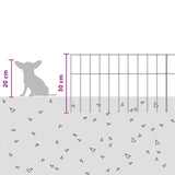 Garden Fence Panel 24 pcs Galvanised Steel Silver - Extra Image