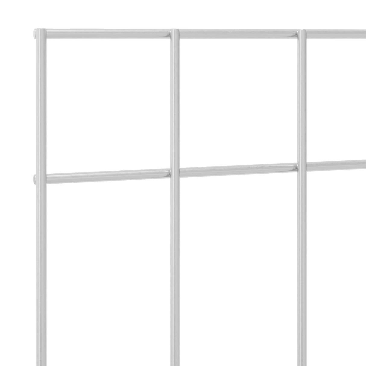 Garden Fence Panel 12 pcs Galvanised Steel Silver