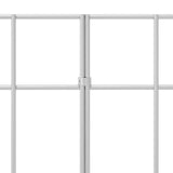 Garden Fence Panel 12 pcs Galvanised Steel Silver - Rear View