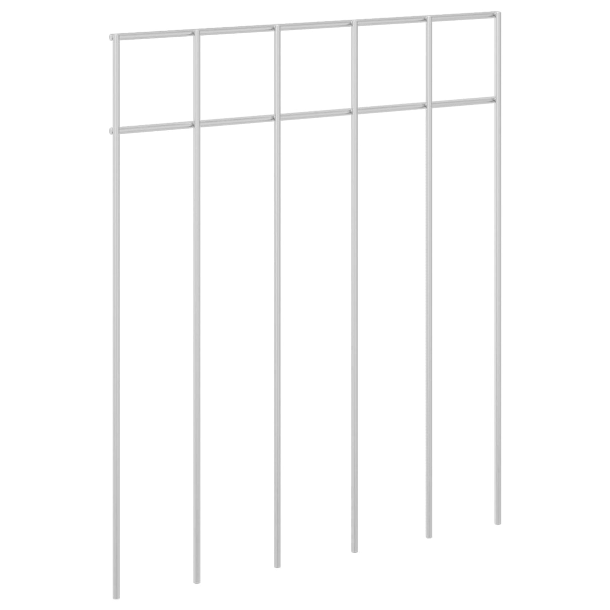 Garden Fence Panel 12 pcs Galvanised Steel Silver