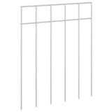 Garden Fence Panel 12 pcs Galvanised Steel Silver