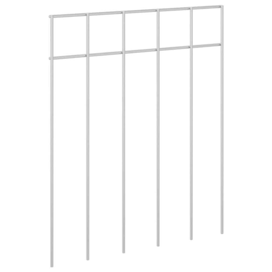 Garden Fence Panel 12 pcs 25 x 30 cm Galvanised Steel Silver