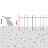 Garden Fence Panel 12 pcs Galvanised Steel Silver