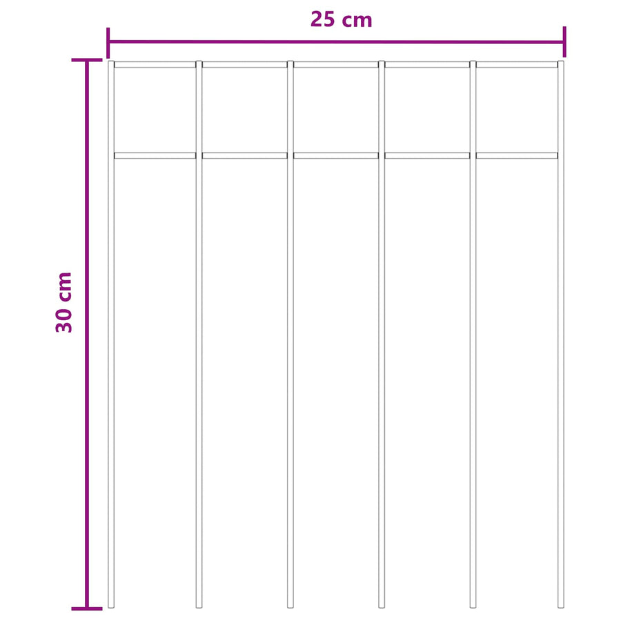 Garden Fence Panel 12 pcs 25 x 30 cm Galvanised Steel Silver