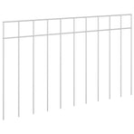 Garden Fence Panel 12 pcs 50 x 30 cm Galvanised Steel Silver