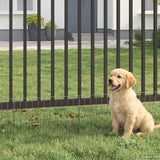 Garden Fence with Stakes 12 pcs 55 x 30 cm Mesh Silver