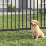 Garden Fence with Stakes 12 pcs 55 x 30 cm Galvanised Steel
