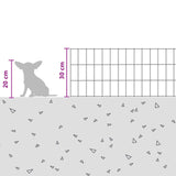 Garden Fence with Stakes 12 pcs 75 x 30 cm Mesh Silver