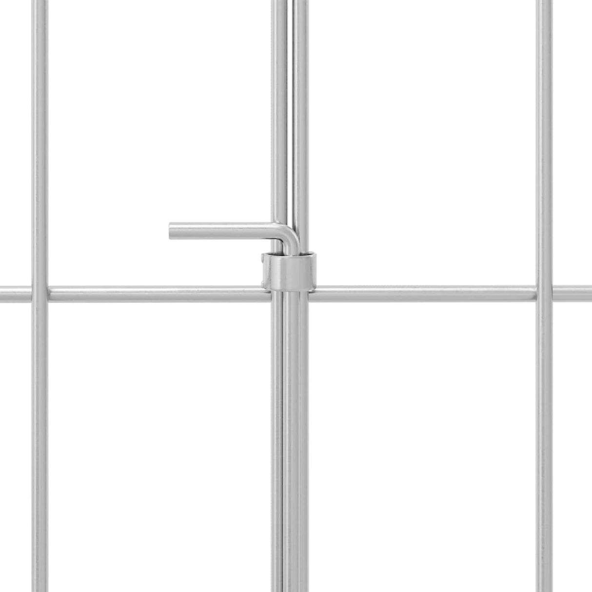 Garden Fence with Stakes 12 pcs 35 x 50 cm Mesh Silver