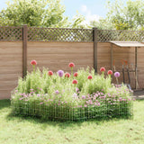 Garden Fence with Stakes 12 pcs 35 x 50 cm Mesh Silver - Top-Down View
