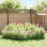 Garden Fence with Stakes 12 pcs 75 x 50 cm Mesh Silver - Top-Down View