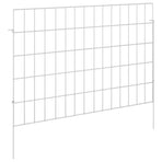 Garden Fence with Stakes 12 pcs 75 x 50 cm Galvanised Steel