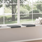 Bench Cushion 2 pcs Fabric Dark Grey Depth 35 cm - Top-Down View