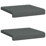 Bench Cushion 2 pcs Fabric Dark Grey Depth 35 cm - Rear View