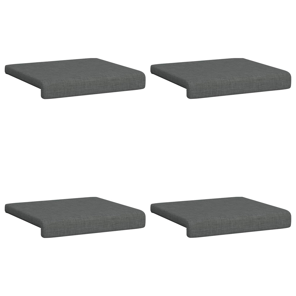Bench Cushion 4 pcs Fabric Dark Grey Depth 35 cm